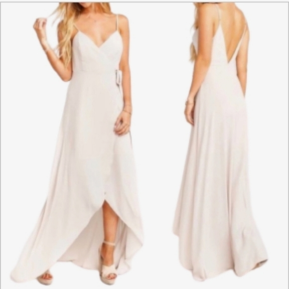 Show ME YOUR MUMU MARIAH WRAP DRESS SHOW ME THE RING CRISP NEW W/TAG - Picture 1 of 12